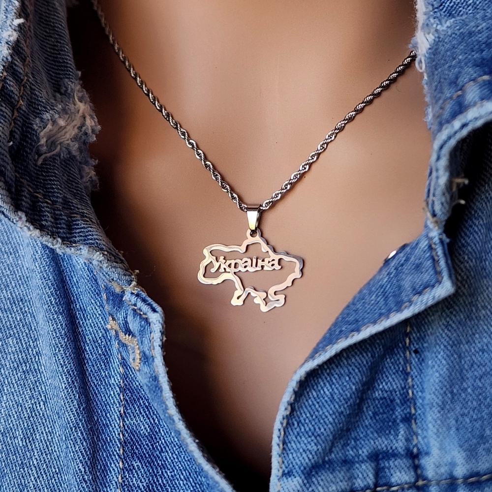 Ukraine Necklace  Designer Jewelry Ukraina pendant